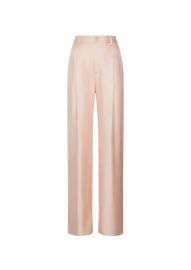 Silky Twill Relaxed Pleated Pant in Light pink Pink LAPOINTE at LaPointe